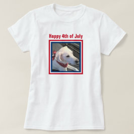 4. Juli Red White Blue Niedlich Dog Tragetuch Scar T-Shirt