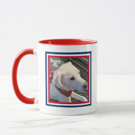 4. Juli Red White Blue Niedlich Dog Tragetuch Scar Tasse