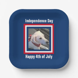 4. Juli Red, White, Blue Niedlich Dog Wear Scarf Pappteller