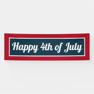 4. Juli Red White Blue Party Banner