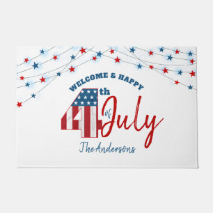 4. Juli Red White Blue Patriotic USA Flaggen Stars Fußmatte