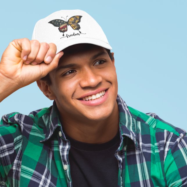 4. Juli Red White Blue Stars Butterfly Freedom Truckerkappe (Von Creator hochgeladen)