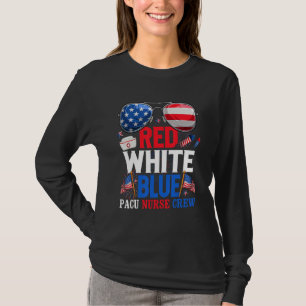 4. Juli Red White Pacu Nurse Crew Patriot T-Shirt