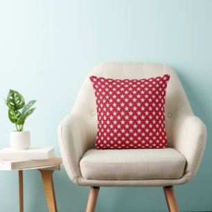 4. Juli Red White Stars Pattern Patriotic Kissen