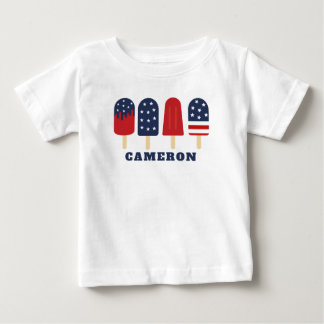 4. Juli Red White Stars Stripes Popsikel Baby T-shirt