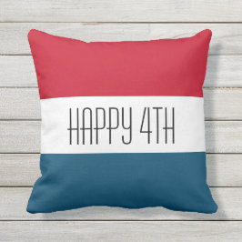 4. Juli Red White Stripes Patriotic Kissen