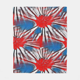 4. Juli Red White und Blue Fleecedecke