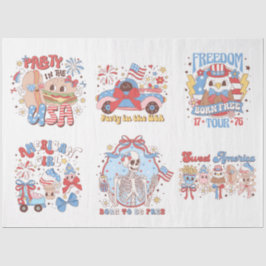 4. Juli Red White und Blue for Arts & Crafts Seidenpapier