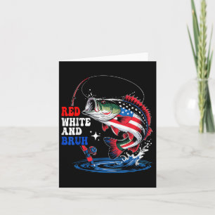 4. Juli Red White und Bruh Boy Fishing America Karte