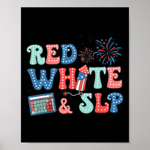 4. Juli Redetherapie Red White Slp Rede Pa Poster