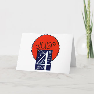 4. Juli Retro-patriotischer Unabhängigkeitstag Karte