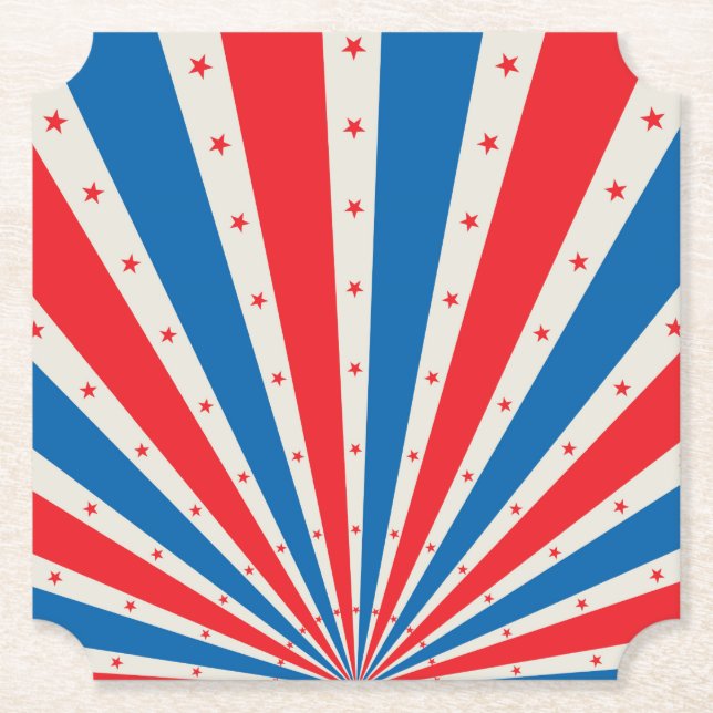 4. Juli Retro US Flagge Paper Teller Untersetzer (Vorderseite)