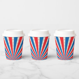 4. Juli Retro US Flagge Pappbecher