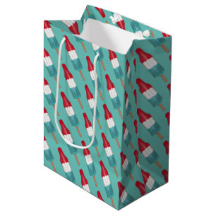 4. Juli Rocket Pop Patriotic Popsights Print Mittlere Geschenktüte