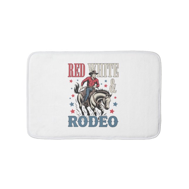 4. Juli Rodeo Cowboy Badematte (Vorderseite)