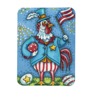 4. JULI ROOSTER, FEINDLICHE PATRIOTISCHE KÜCHE MAGNET