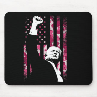 4. Juli Rosa Camo Tarnmuster Us Flagge Faust Kampf Mousepad