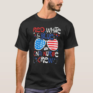 4. Juli Rot Weiß Blau Cna Krankenschwester Crew Pa T-Shirt
