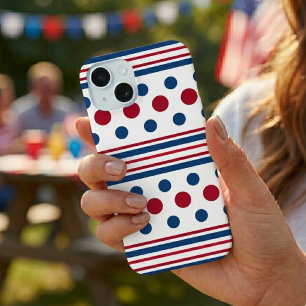 4. Juli Rot Weiß & Blau Patriotisch iPhone 15 Hülle