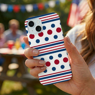 4. Juli Rot Weiß & Blau Patriotisch iPhone 15 Hülle