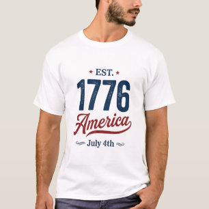 4. Juli rot weiß und blau T-Shirt