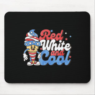 4. Juli Rot Weiß Und Cool Amerikanischer Eis am St Mousepad