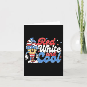 4. Juli rot weiß und Coole amerikanische Popsikel  Karte
