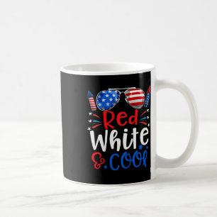 4. Juli Rot-Weiß und Coole Patriotische Jungen Kin Kaffeetasse