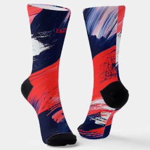 4. Juli Rote und Blaue Socken