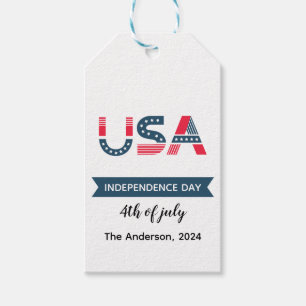 4. Juli Rote USA Unabhängigkeitstag Gift Tags Geschenkanhänger