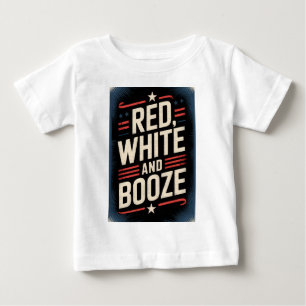 4. Juli-Saufparty Rot Weiß und Alkohol Baby T-shirt