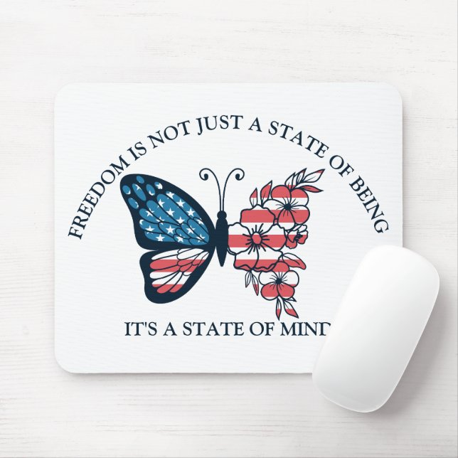 4. Juli Schmetterling Mousepad (Mit Mouse)