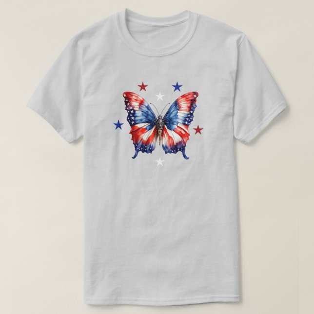4. Juli Schmetterling-T - Shirt (Design vorne)