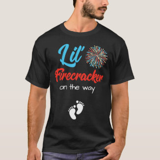 4. Juli Schwangerschaft Shirt Lil' Firecracker auf