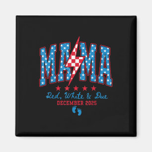 4. Juli Schwangerschaftsankündigung Mama Patriotic Magnet