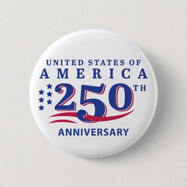 4. Juli Scramble America 250. Jubiläum Button (Vorderseite)