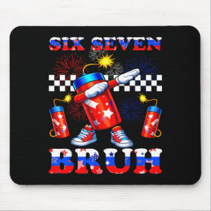 4. Juli sechs sieben bruh Feuerwerk Dabbing 67 Mousepad