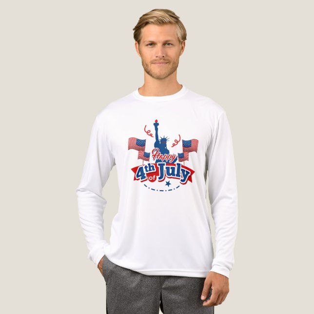 4. Juli Sehenswürdigkeit Tri-Blend Shirt (Vorderseite komplett)