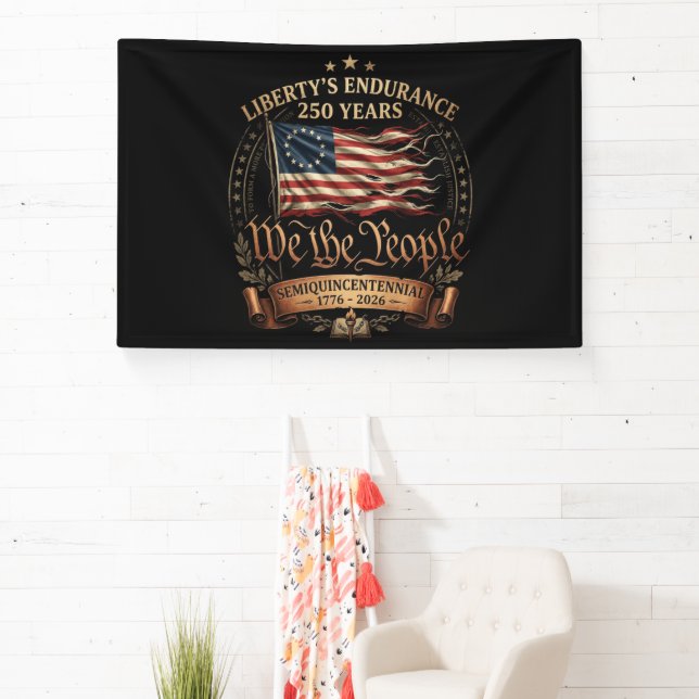 4. Juli Semiquincentennial 1776-2026 Banner (InSitu)