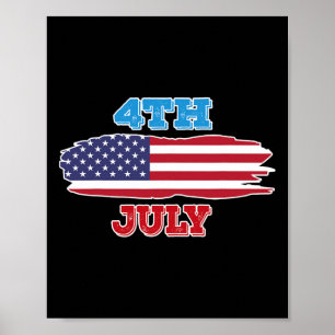 4. Juli Shirt Amerikanische Unabhängigkeitstag Ame Poster