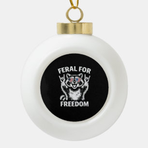 4. Juli-Shirt Freiheit Patriotisch Männer Frauen D Keramik Kugel-Ornament