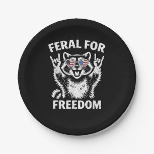 4. Juli-Shirt Freiheit Patriotisch Männer Frauen D Pappteller