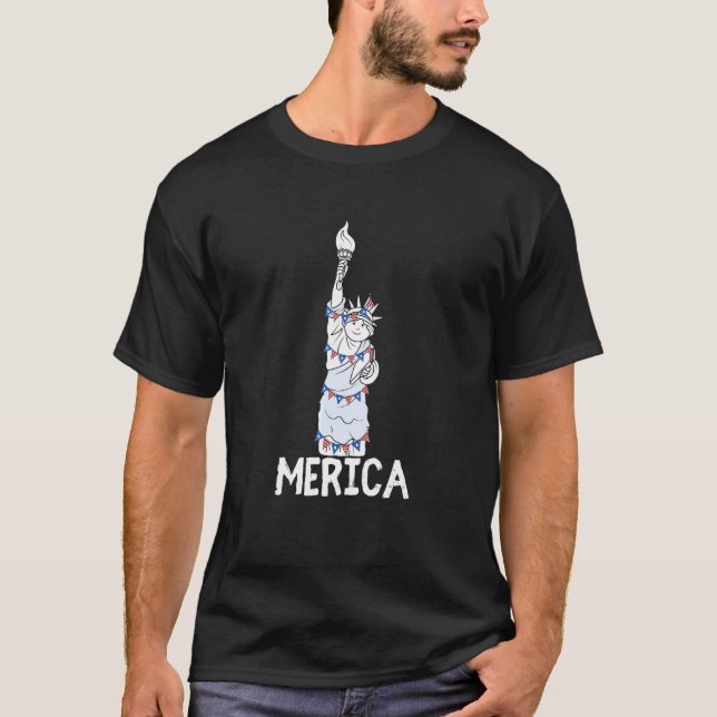 4. Juli Shirt Freiheitsstatue (Vorderseite)