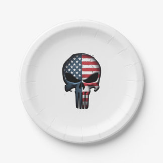 4. Juli-Shirt für Frauen Männer Amerikanische Flag Pappteller