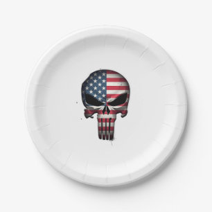 4. Juli Shirt für Frauen Männer Amerikanische Flag Pappteller