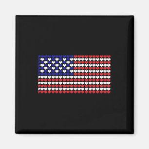 4. Juli Shirt Herzlich Willkommen in der amerikani Magnet