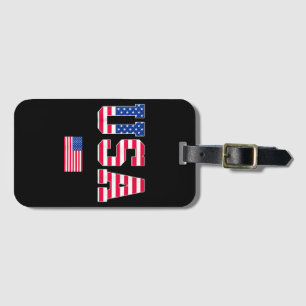 4. Juli Shirt USA Patriotic US American Flag W Gepäckanhänger