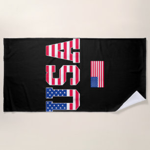 4. Juli Shirt USA Patriotic US American Flag W Strandtuch