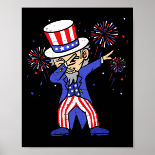 4. Juli Shirts für Kinder lustige Darbietung Onkel Poster