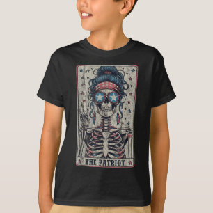 4. Juli Skelett Der Patriot Amerikanischer Frauen T-Shirt